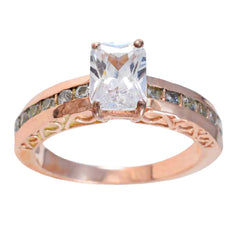 Zoey Valentine White Ring - Elegant Rose Gold Jewelry