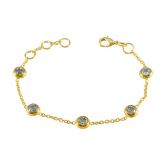 Sofia hollywood Elegant Blue Chain Bracelet Blue Topaz Blue