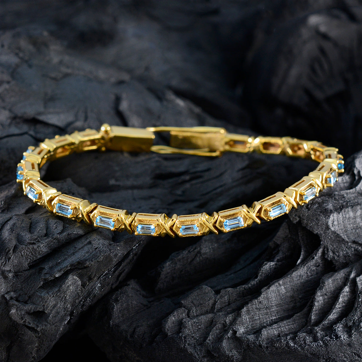 Katarina Joy Eye-catching Blue Tennis Bracelet