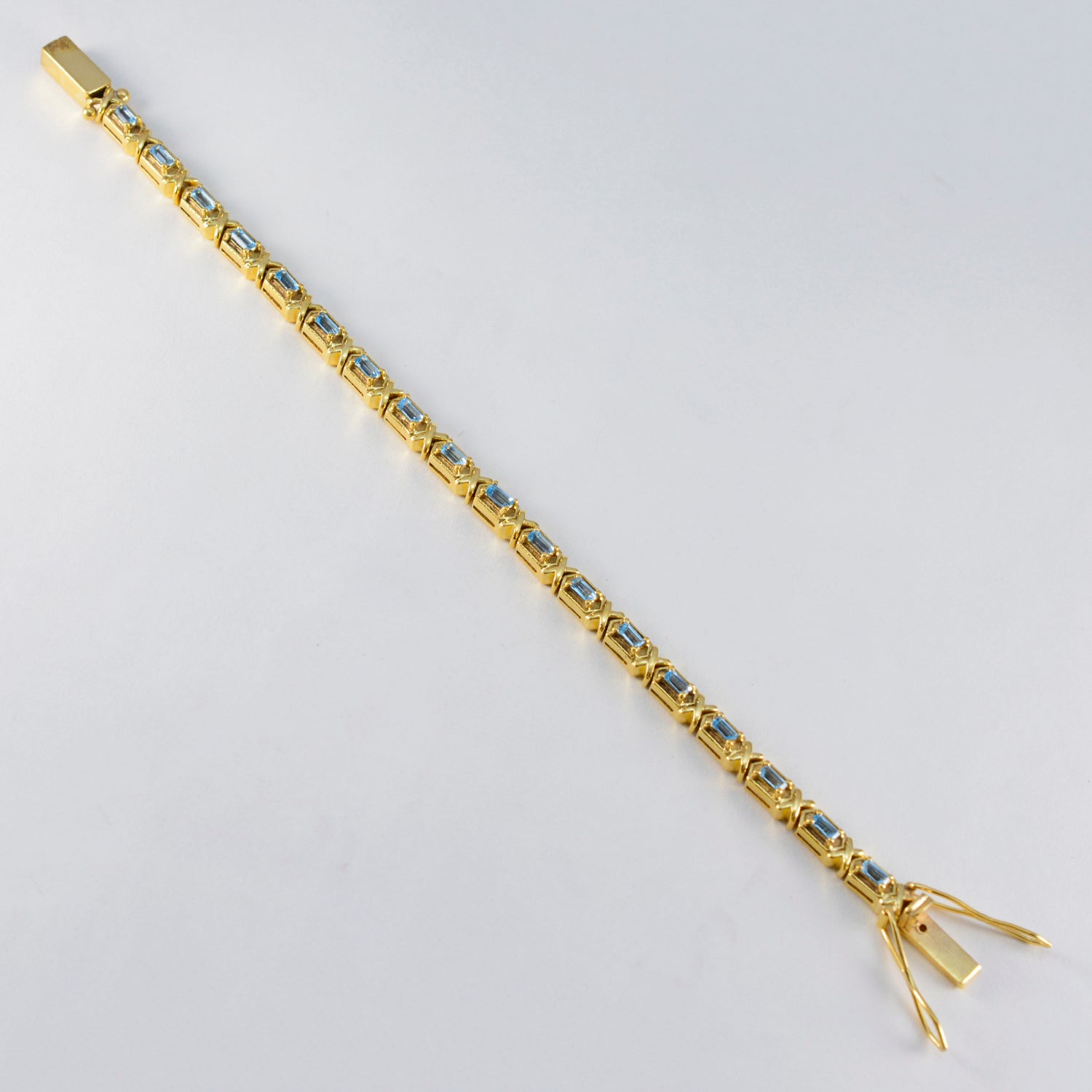 Katarina Joy Eye-catching Blue Tennis Bracelet