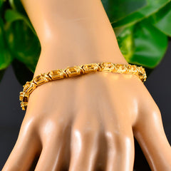 Katharina Happy Eye-catching Yellow Tennis Bracelet