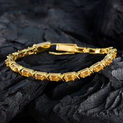 Katharina Happy Eye-catching Yellow Tennis Bracelet