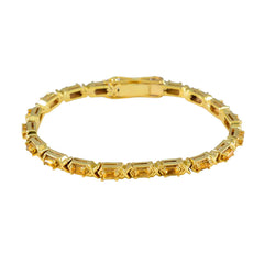 Katharina Happy Eye-catching Yellow Tennis Bracelet Citrine Yellow