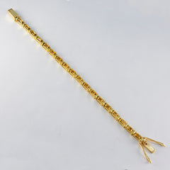 Katharina Happy Eye-catching Yellow Tennis Bracelet