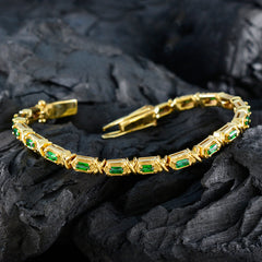 Laura Rakhi Eye-catching Green Tennis Bracelet