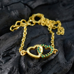 Stella Office Minimalist Green Chain Bracelet