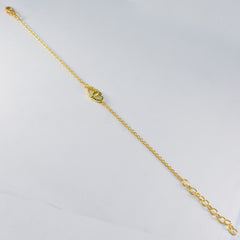 Stella Office Minimalist Green Chain Bracelet