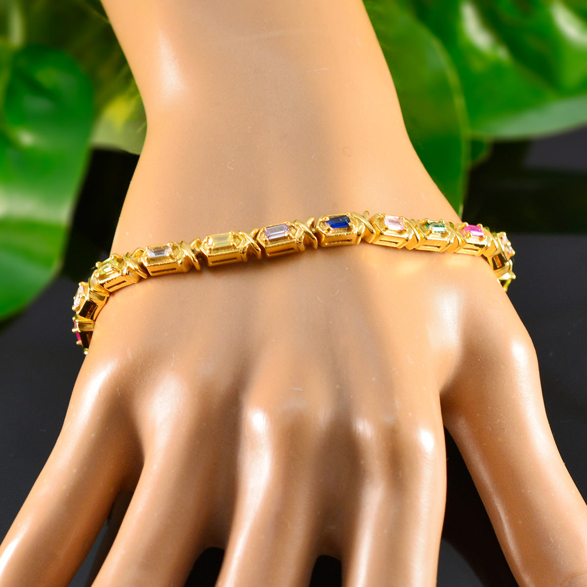 Layla Diwali Eye-catching multicolor Tennis Bracelet