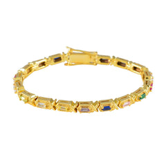 Layla Diwali Eye-catching multicolor Tennis Bracelet Multi CZ multicolor