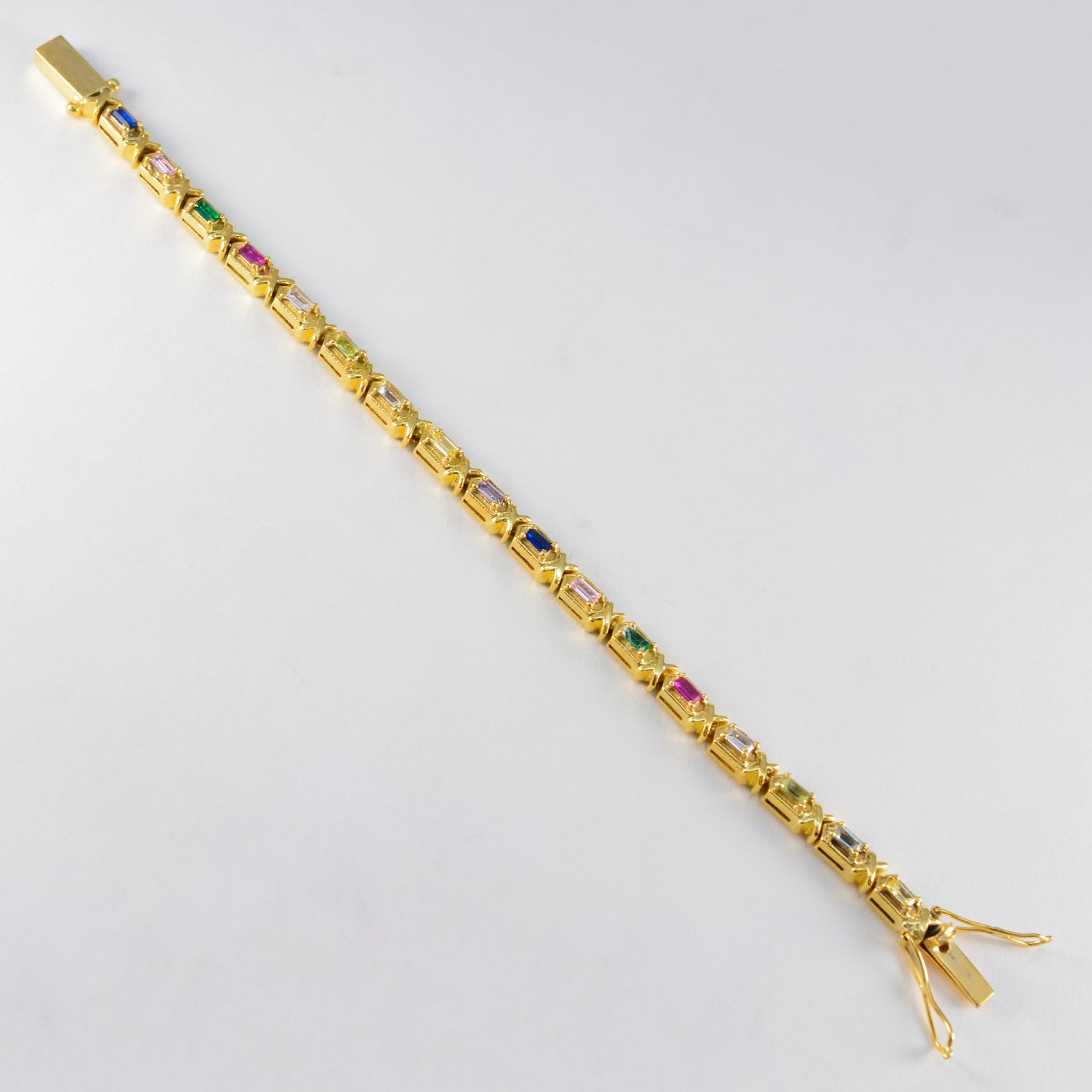 Layla Diwali Eye-catching multicolor Tennis Bracelet