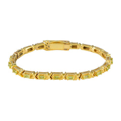 Lea Baby Shower Eye-catching Green Tennis Bracelet Peridot Green