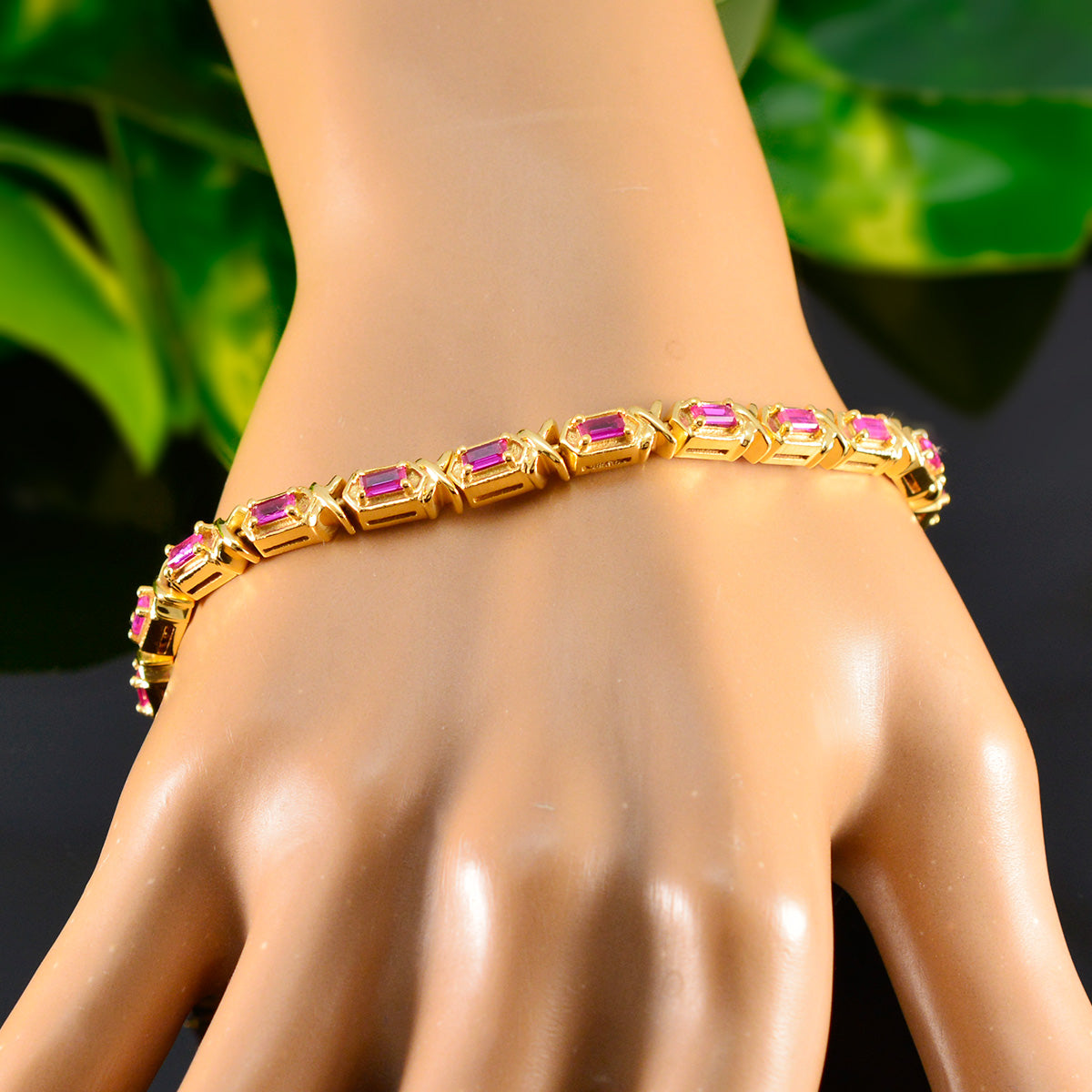 Lili Teej Eye-catching Red Tennis Bracelet