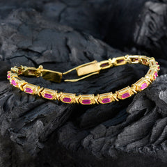 Lili Teej Eye-catching Red Tennis Bracelet