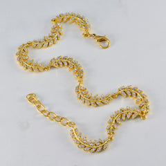 Nella Akshaya Tritiya Minimal White Links Bracelet
