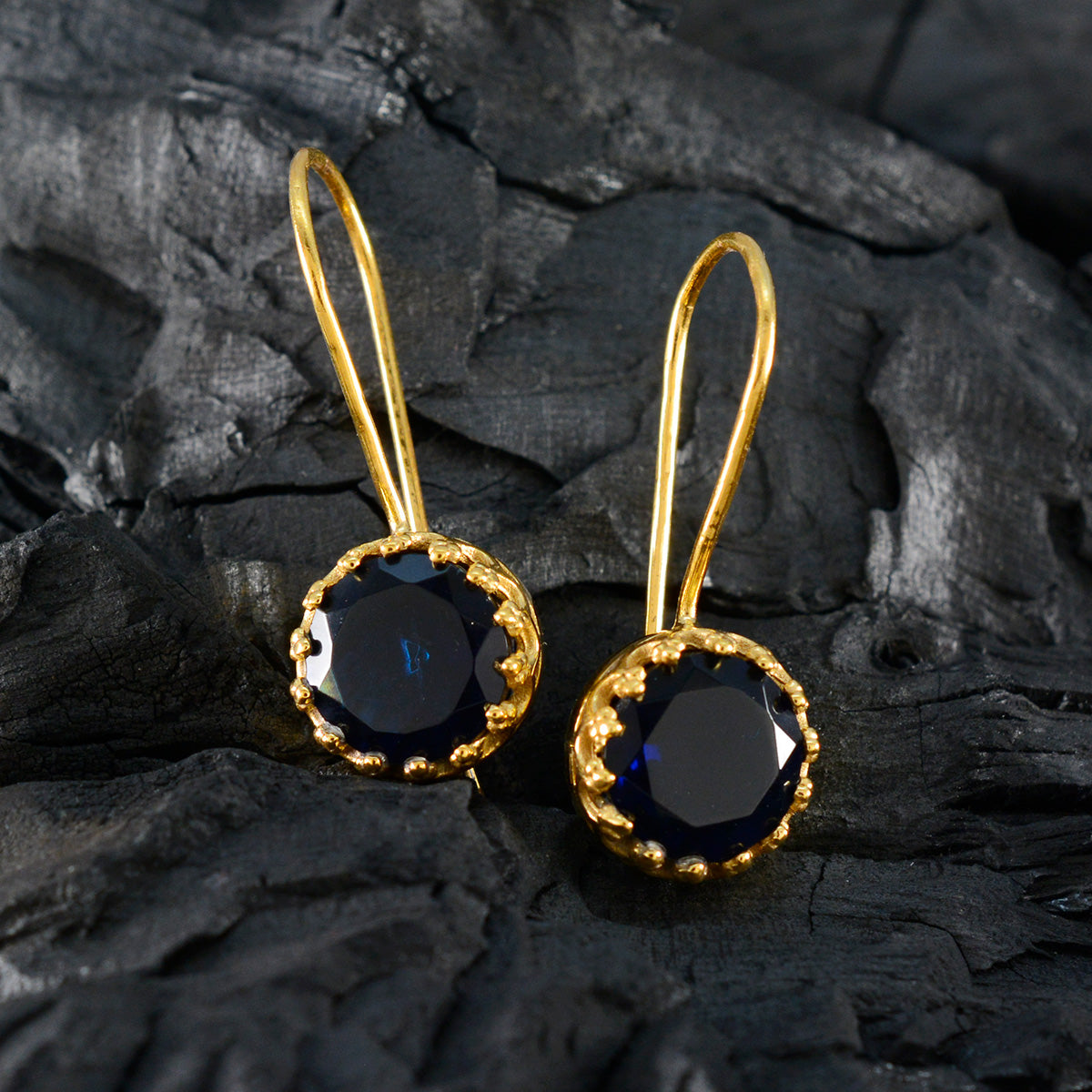Ana Blue Minimal Solitaire Dangle Earring