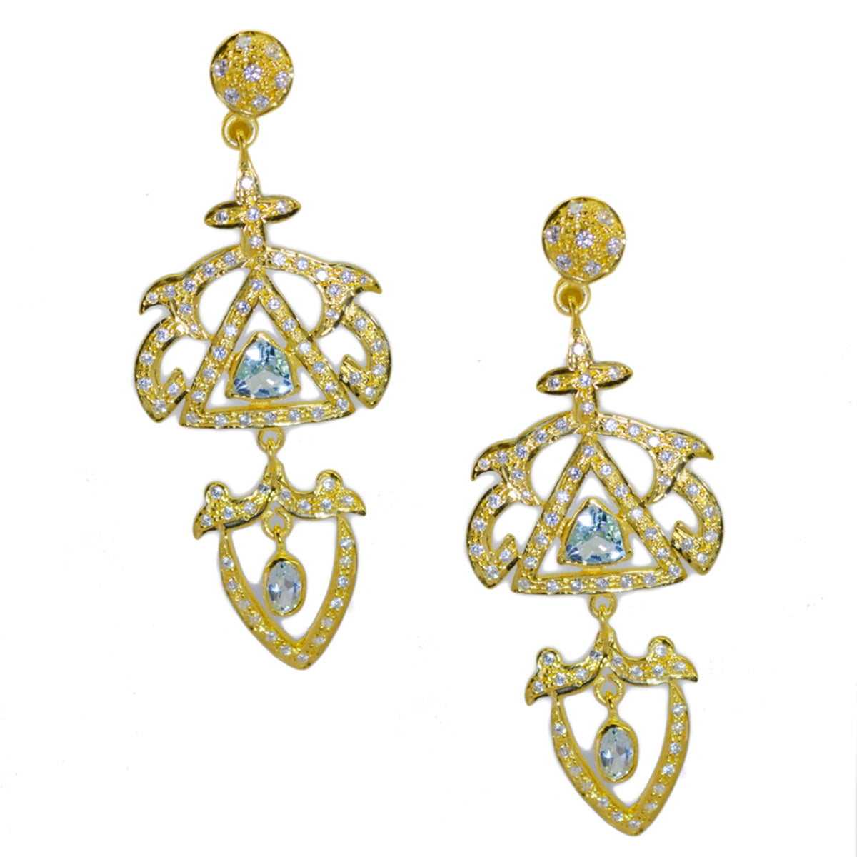 Araya Blue Statement multiple Stud Earring