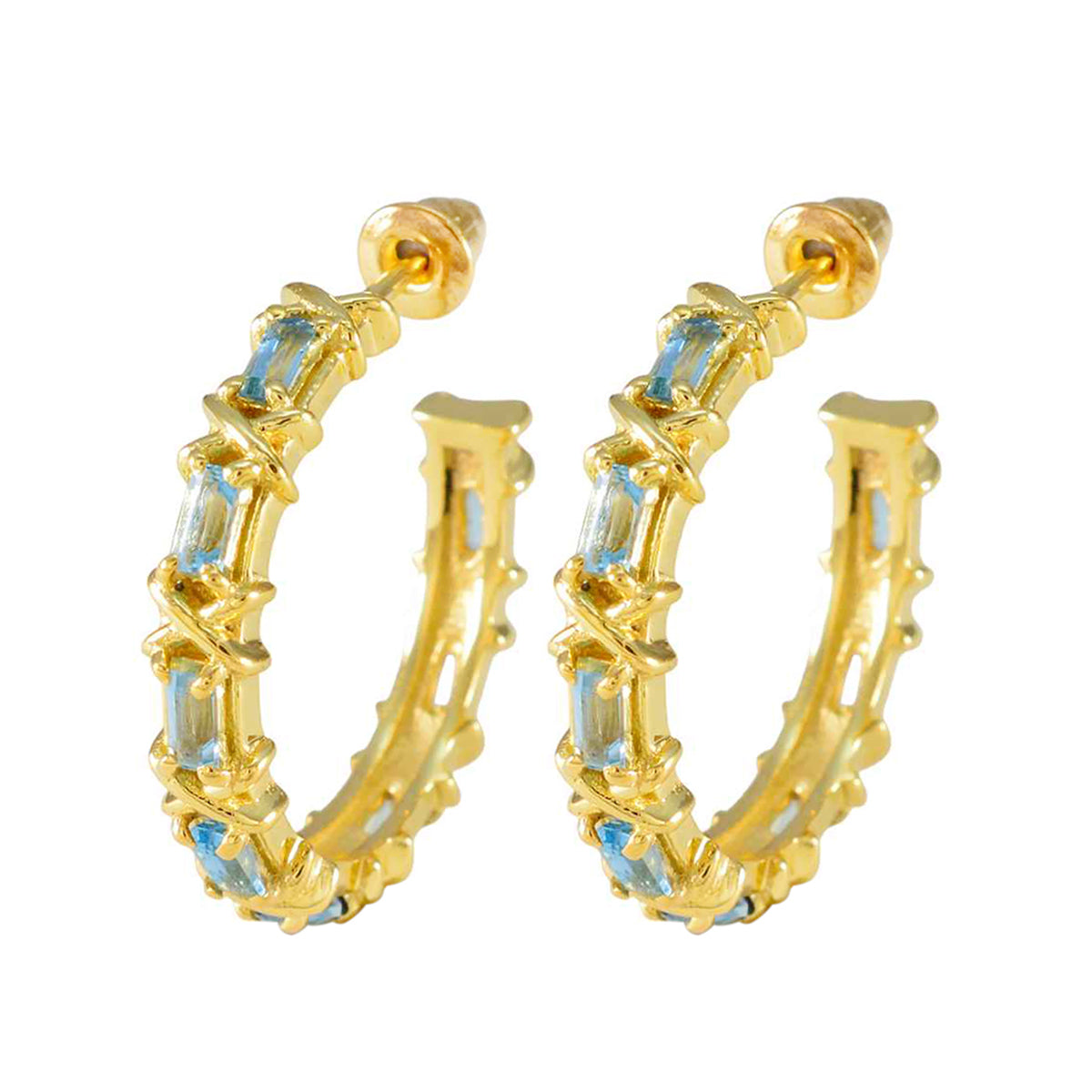 Addison Blue Edgy multiple Stud Earring Blue Topaz Blue Stud