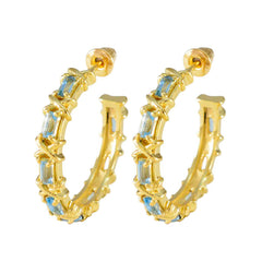 Addison Blue Edgy multiple Stud Earring Blue Topaz Blue Stud
