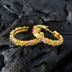 Aisha multicolor Edgy multiple Stud Earring