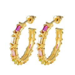 Aisha multicolor Edgy multiple Stud Earring Multi multicolor Stud