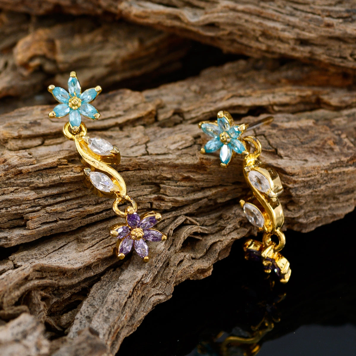 Ella multicolor Slim multiple Stud Earring