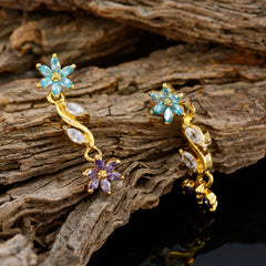 Ella multicolor Slim multiple Stud Earring