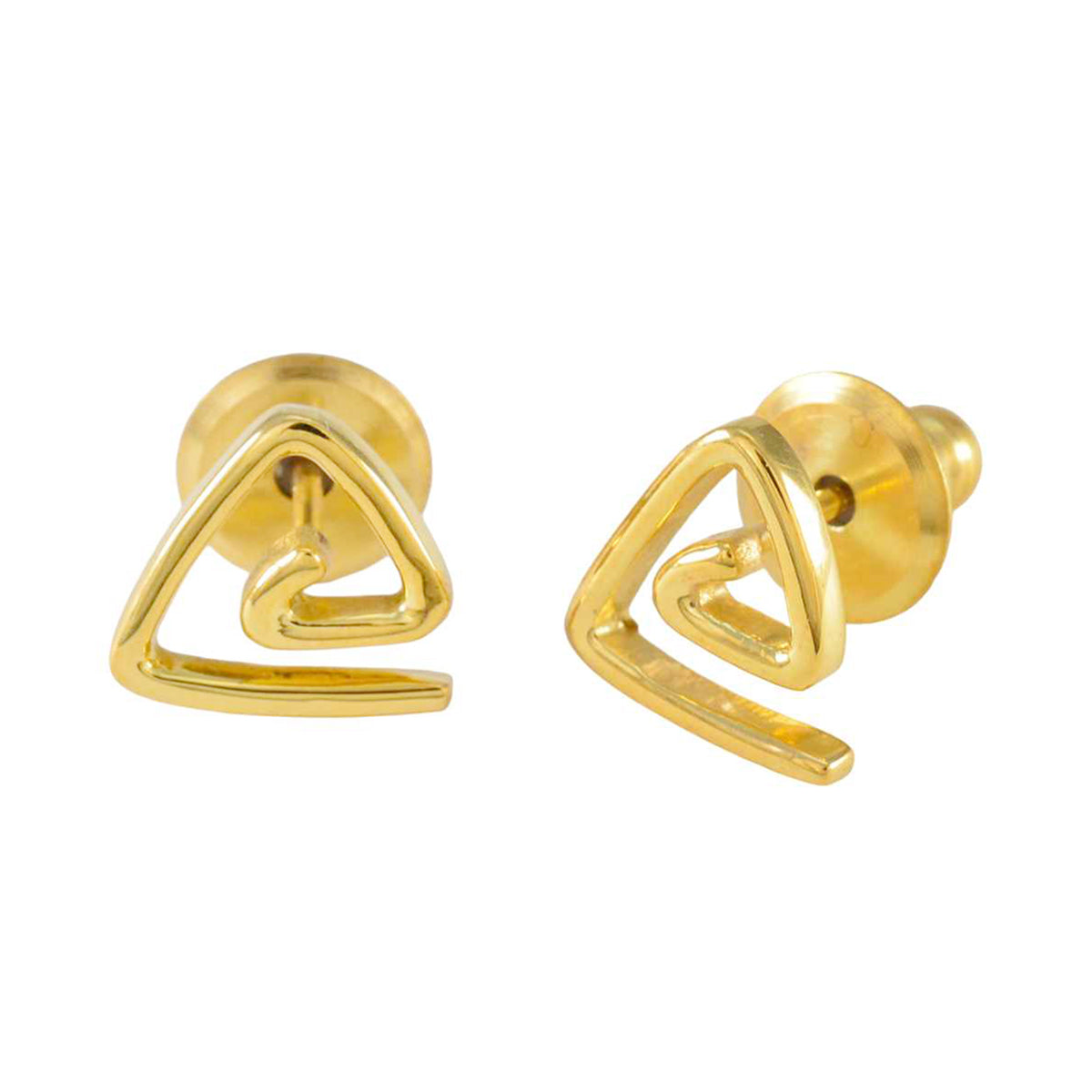Laura Silver Elegant plain Stud Earring