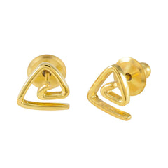 Laura Silver Elegant plain Stud Earring