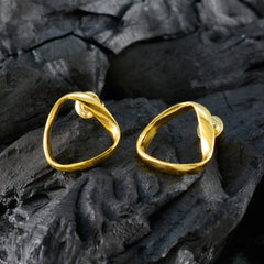 Luisa Silver Elegant plain Stud Earring