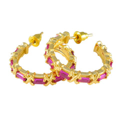 Amelia Red Edgy multiple Stud Earring
