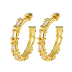 Aria White Edgy multiple Stud Earring Cubic Zirconia White Stud