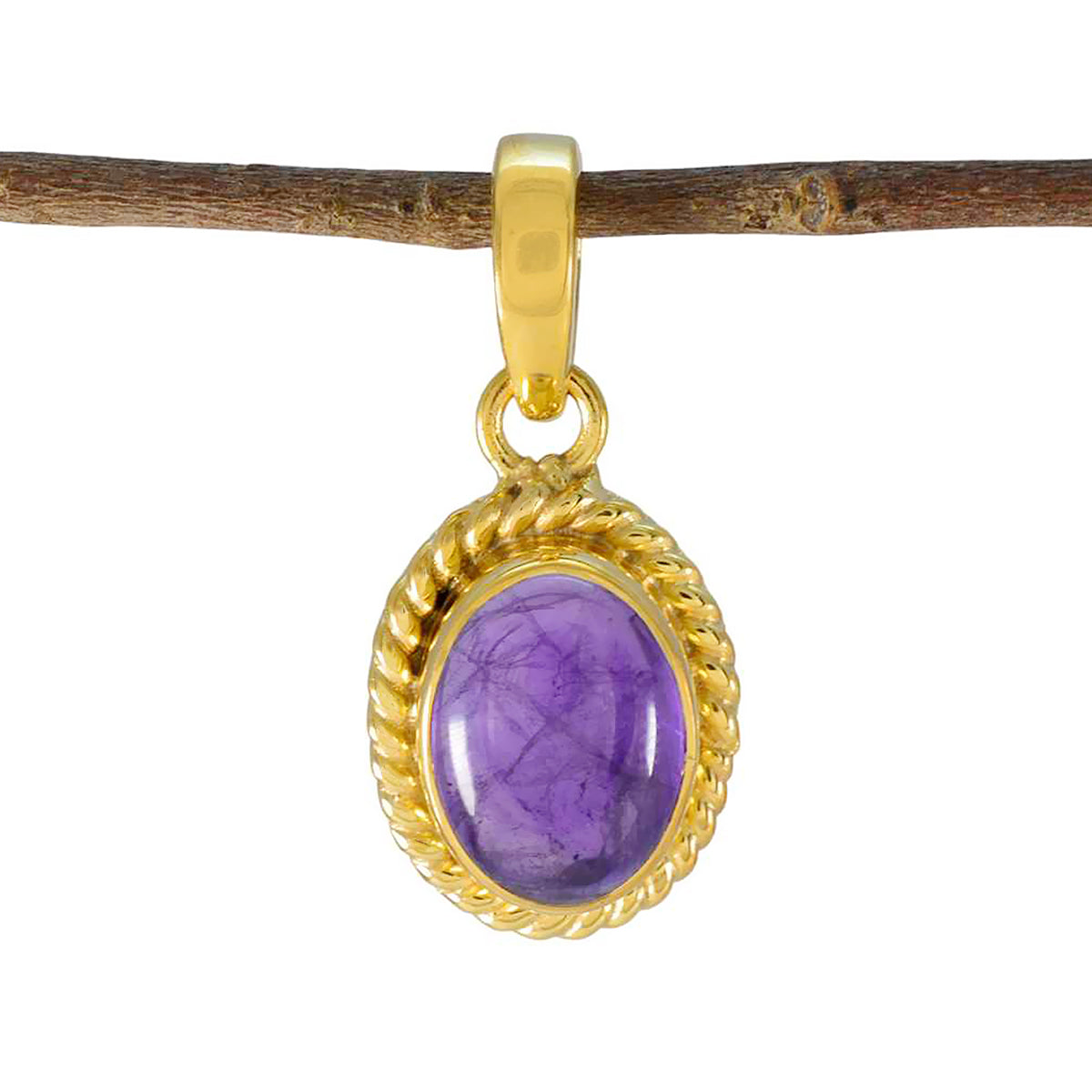 Ava Purple Rope-Wire Featherlight Pendant Amethyst Purple Purple