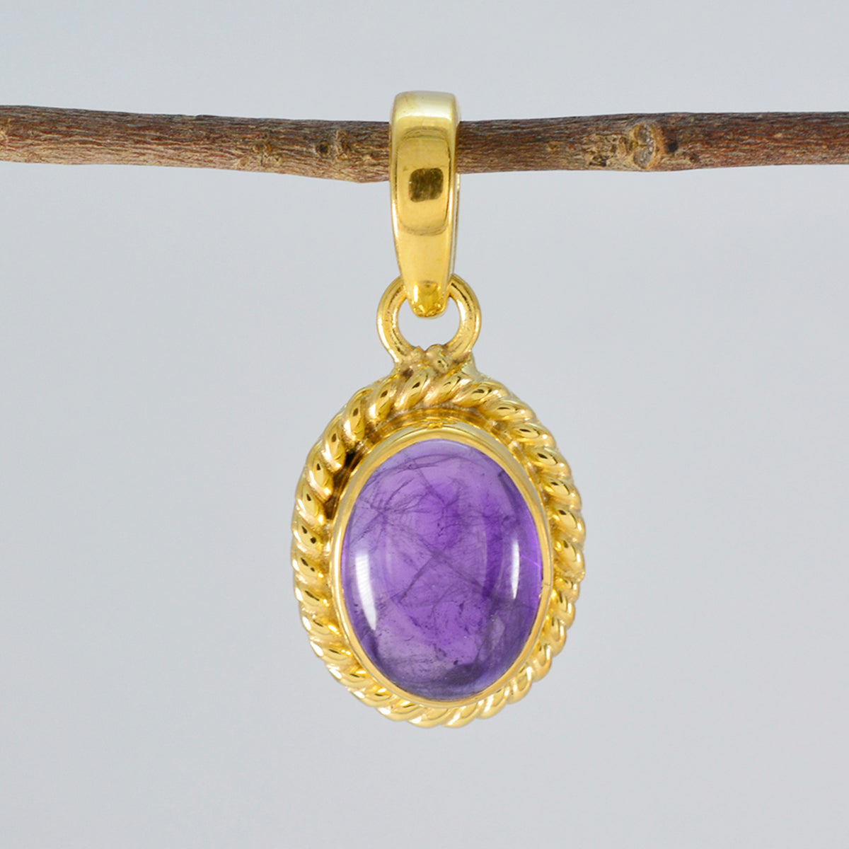 Ava Purple Rope-Wire Featherlight Pendant