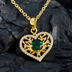 Saanvi Green Rope-Wire Statement Pendant