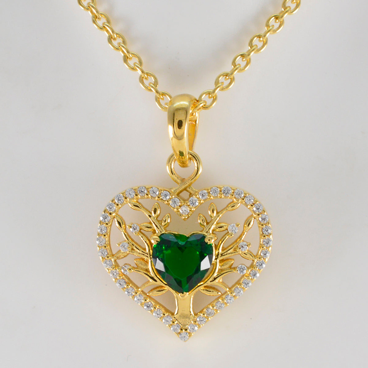 Saanvi Green Rope-Wire Statement Pendant