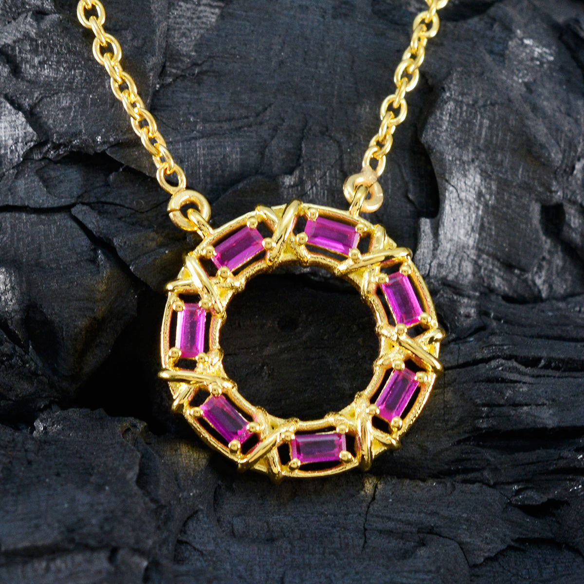 Zoey Red Feminine Statement Pendant