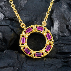 Zoey Red Feminine Statement Pendant