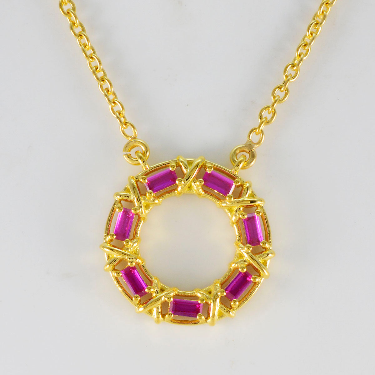 Zoey Red Feminine Statement Pendant