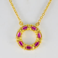 Zoey Red Feminine Statement Pendant