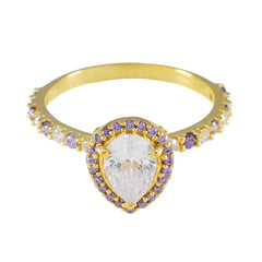 Sara Sophisticated Purple Halo Ring Amethyst Purple