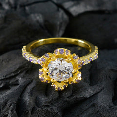 Constanza Love Purple Halo Ring