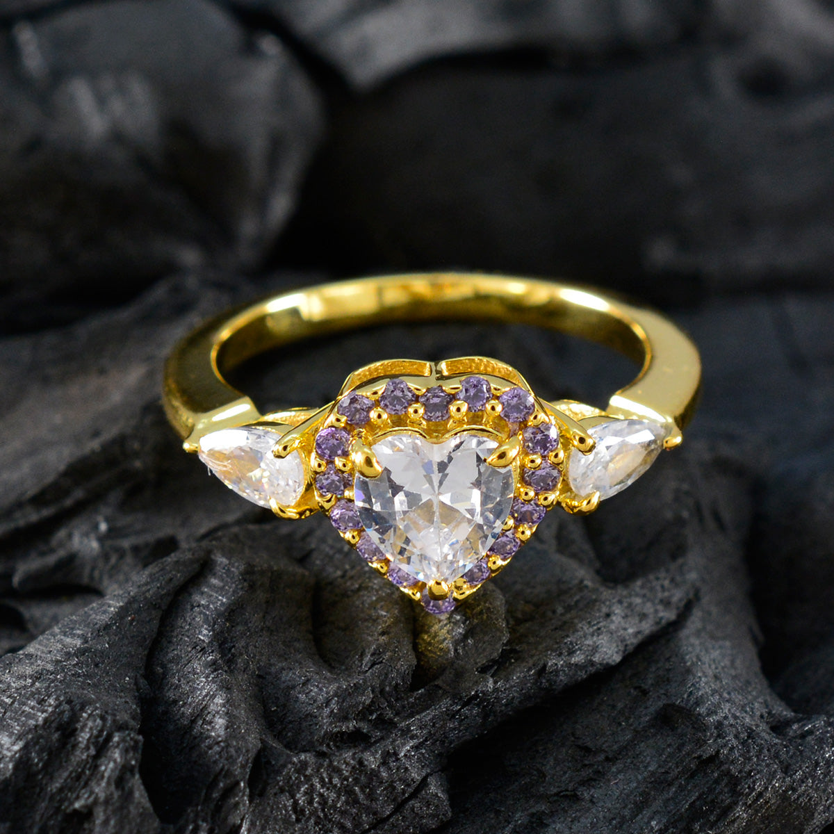Dewi Fairytale Purple Halo Ring