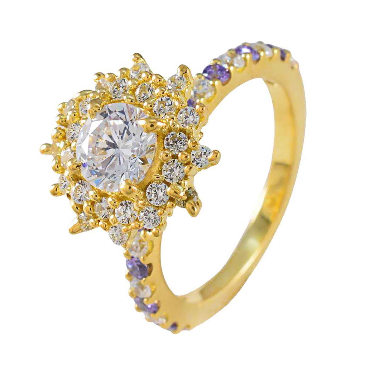 Ida valentine Purple Halo Ring