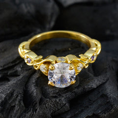 Emi Purple Halo Ring Gold Plated Gemstone Fashion Ring