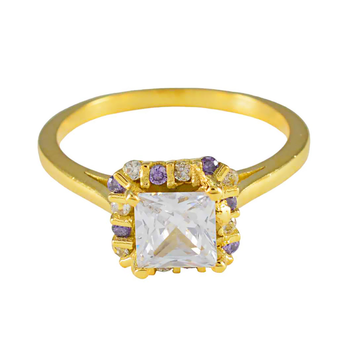 Julieta valentine Purple Halo Ring Amethyst Purple