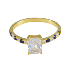 Valentina Abstract Blue Halo Ring Blue Sapphire CZ Blue