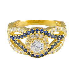 Antonia Promise Blue Halo Ring Blue Sapphire CZ Blue