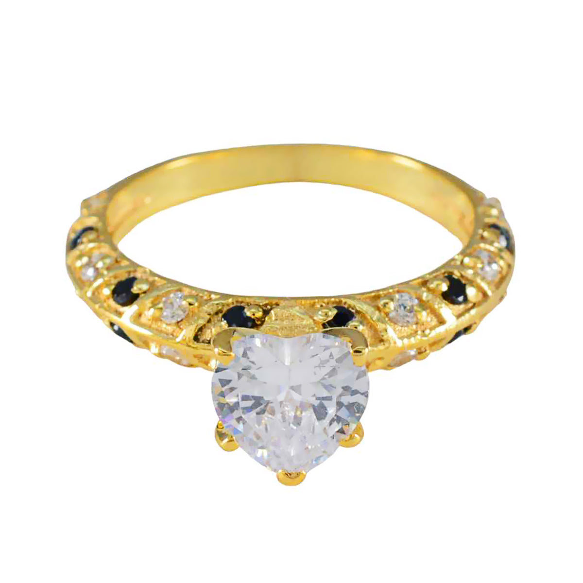 Clara Luxurious Blue Halo Ring Blue Sapphire CZ Blue