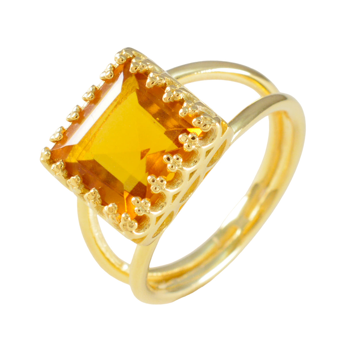 Maya Contemporary Yellow Solitaire Ring