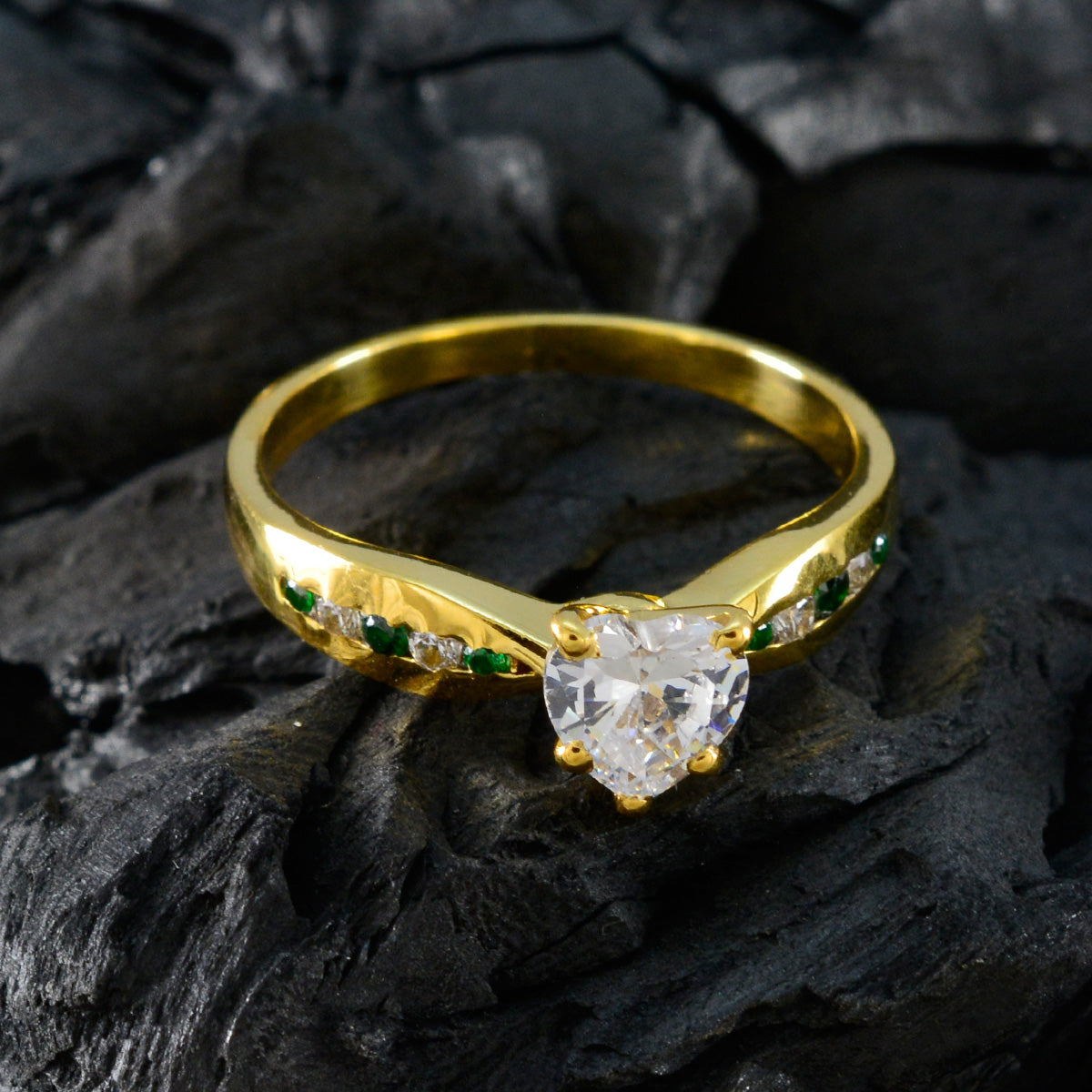 Violet wedding Green multiple Ring
